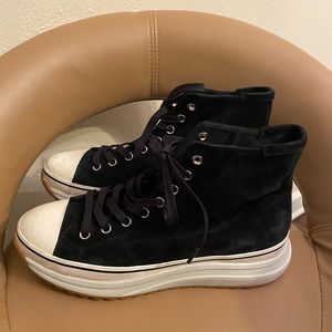 All Saints Mens Blakely Suede High Top Sneakers